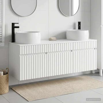vidaXL Badkamerkastenset 3 st Hoogglans Wit 49 x 44,5 x 66, Verzenden, Nieuw