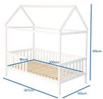 Huisbed 200x90 Wit | Scandinavisch | Nieuw | Scherpe Prijs, 85 tot 100 cm, Nieuw, Ophalen of Verzenden, Hoogslaper of Stapelbed