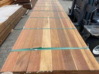 Ca. 151x Guyana Teak Planken Geschaafd, 21x120mm, lengte, Tuin en Terras, Nieuw