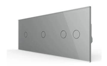 Livolo Touch Schakelaar 1+1+2 | Grijs | Smart |, Ophalen of Verzenden, Nieuw, Schakelaar