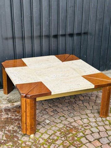 Salontafel - Hout, Marmer