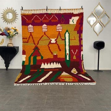 Berber, Azilal tapijt in natuurlijke tinten - Tapijt - 253, Nieuw