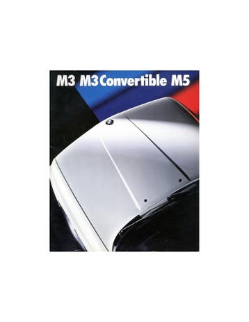 1989 BMW M3 CABRIOLET M5 BROCHURE FRANS, Boeken, Nieuw, BMW, Author