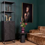 *WOONWINKEL* Starfurn New York Boekenkast Zwart Visgraat, Verzenden, Nieuw