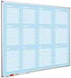Jaarplanner blauw - 90x120 cm - Augustus-Juli, Huis en Inrichting, Ophalen of Verzenden, Nieuw