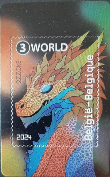 België 2024 - Eerste Crypto-stempel uitgegeven in België met, Postzegels en Munten, Postzegels | Europa | België, Gestempeld