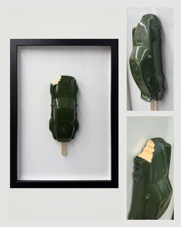 Henevor - Porsche 911 Singer Lollipop | Dark green - Orange