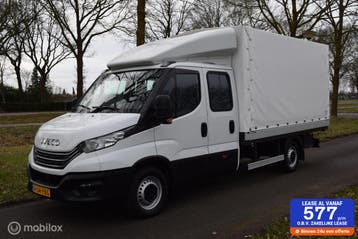 Iveco Daily 35S18D 3.0 180pk |Open Laadbak met huif | Dubbel, Stof, Gebruikt, Iveco, Wit