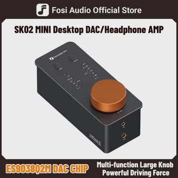 Fosi Audio SK02 USB DAC Hoofdtelefoonversterker - Hoge Resol, Verzenden, Nieuw