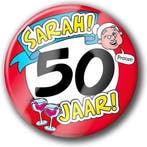 Feestelijke bierviltjes Sarah 50 jaar, Verzenden, Nieuw, Feestartikel, Verjaardag