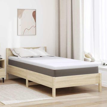 vidaXL Traagschuimmatras topper 90 x 200 cm Thick Stof-100%, Huis en Inrichting, Slaapkamer | Beddengoed, Verzenden, Nieuw, Wit