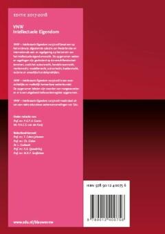 VNW Intellectuele Eigendom editie 2017-2018 9789012400756, Verzenden, Gelezen
