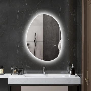 TRUUSK Badspiegel 70x50 cm met LED-verlichting - Touchschake, Huis en Inrichting, Verzenden, Nieuw