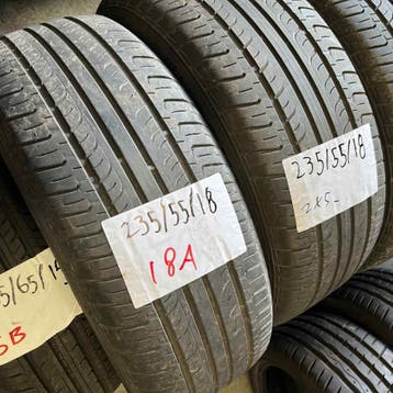 2 x Hankook Optimo 235-55-18 Zomerbanden 5mm, 18 inch, Gebruikt, Ophalen of Verzenden, 235 mm