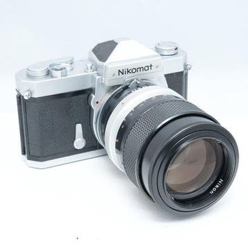 Nikon Nikomat FT + Nikkor-Q Auto 135mm f/2.8 Analoge camera, Nieuw