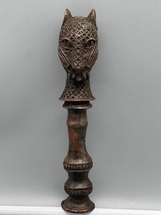 Baton de commandement leopard en Bronze - Beeld -, Antiek en Kunst, Kunst | Niet-Westerse kunst