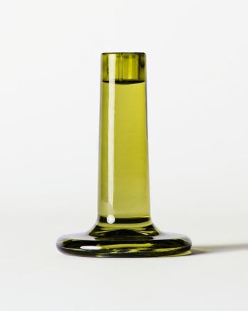 HEMA Kandelaar 5x12cm Bink glas groen, Verzenden, Nieuw, Groen