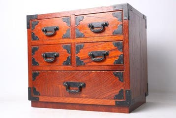 Ladekast - Hout - Japan - Vijfladen Tansu (Zonder