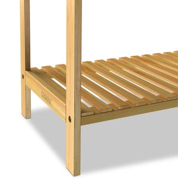 Handdoekenrek Bamboe met Stangen RVS (Badkamer, Interieur), Verzenden, Nieuw