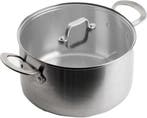 2dekans | Mauviel 1830 - Kookpot - 24 cm - Roestvrij staal -, Ophalen of Verzenden, Zo goed als nieuw