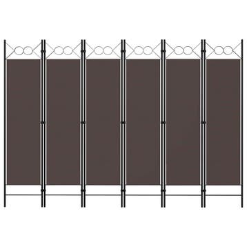 vidaXL Kamerscherm met 6 panelen 240x180 cm bruin, Verzenden, Nieuw