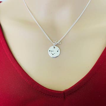 925 Zilveren Steenbok Capricorn sterrenbeeld zodiak ketting, Verzenden, Nieuw, Zilver