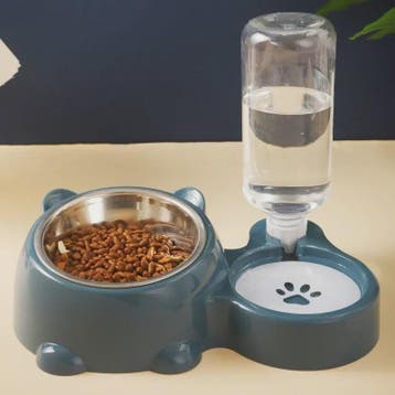 Dubbele Voer- en Waterbak voor Katten en Honden met Automati, Dieren en Toebehoren, Verzenden, Nieuw