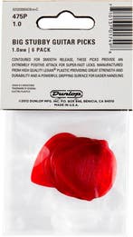 Jim Dunlop 475P1 Big Stubby Plectrum 1.00 mm 6-pack, Ophalen of Verzenden, Nieuw, Elektrische gitaar