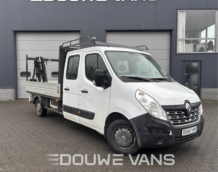 Renault Master Dubbel Cabine Hiab Laadkraan Imperiaal Trekha, Auto's, Bestelauto's, Lease, Grijs, Handgeschakeld, Wit, Renault