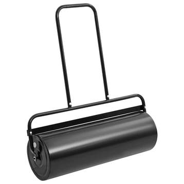 vidaXL Gazonroller duwmodel 63 L ijzer en staal zwart, Tuin en Terras, Hand-tuingereedschap, Verzenden, Nieuw
