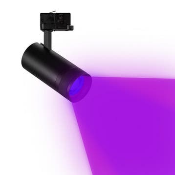 LED Railspot Targa L Zwart - 3-Fase - 12W - Paars licht, Nieuw