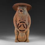 Grote tuindecoratie van een tanuki - zeldzaam - IJzer