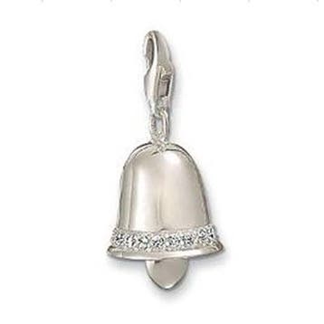 Kerst klokje 925 Sterling Zilveren Bedel met karabijnslui..., Ophalen of Verzenden, Nieuw, Kraal