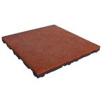 Rubber tegel 75 mm - 50 x 50 cm - Rood, Verzenden, Nieuw
