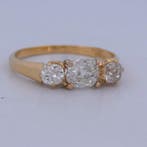 Cocktailring - 18 karaat Geel goud - 1.35ct. tw. Diamant