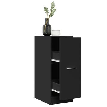 vidaXL Apothekerskast 30x41x77,5 cm bewerkt hout zwart, Huis en Inrichting, Verzenden, Nieuw
