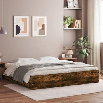 vidaXL Bedframe met lades bewerkt hout gerookt eikenkleurig, Bruin, Verzenden, 200 cm, 160 cm
