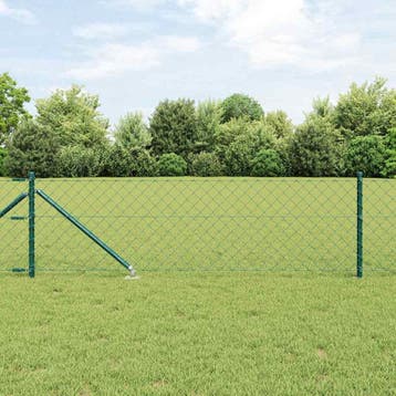 vidaXL Kettinglink Schutting met Spikes 25 x 0,6 m, Verzenden, Nieuw, IJzer