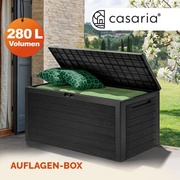 Kussenbox Woody Antraciet 280L houtlook (Schuurtjes-Rekken), Verzenden, Nieuw