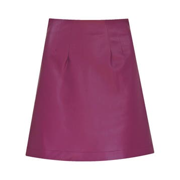 Skills & Genes • paarse faux leather rok • 40 (IT46), Maat 38/40 (M), Verzenden, Paars, Nieuw