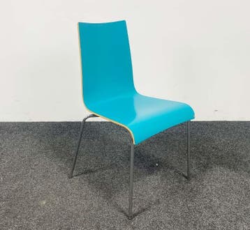 Kantinestoel Van der Sluis - Turquoise (C), Ophalen of Verzenden, Gebruikt, Blauw