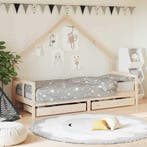 vidaXL Kinderbedframe met lades 80x200 cm massief grenenhout, Kinderen en Baby's, Kinderkamer | Bedden, Verzenden, Nieuw