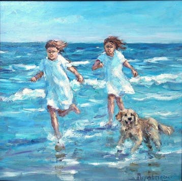 Mijnbergen - Pootje baden met de hond aan zee