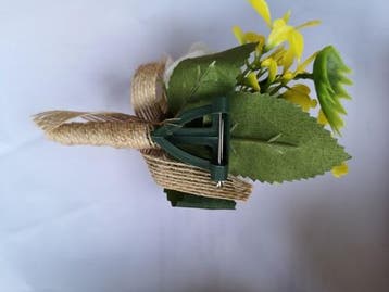 Luxe Corsage Wit met jute op pinclip Corsage Klaar, Hobby en Vrije tijd, Ophalen of Verzenden, Nieuw