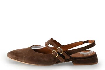 Manfield Slingbacks in maat 39 Bruin, Kleding | Dames, Bruin, Verzenden, Zo goed als nieuw, Manfield
