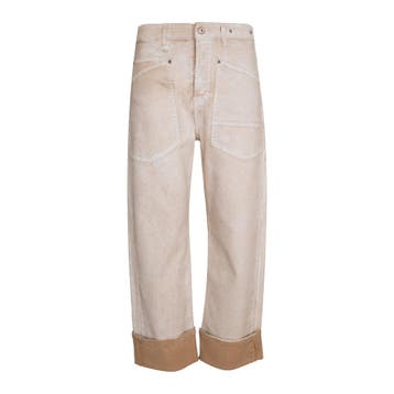 MAC • bruine Baggy straight jeans • 36, Kleding | Dames, Spijkerbroeken en Jeans, MAC, Verzenden, Nieuw