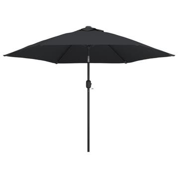 Parasol 300cm Zwart - 46% korting - Retourenkans, Kantelbaar, Ophalen of Verzenden, Zo goed als nieuw, Stokparasol