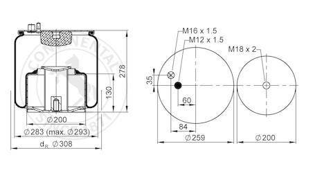 Luchtveerbalg voor MAN TGA Achteras, Auto-onderdelen, Vrachtwagen-onderdelen, Ophalen of Verzenden