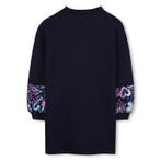 Fleece jurk donkerblauw met pailletten en ballonmouwen 104, Ophalen of Verzenden, Nieuw, Meisje