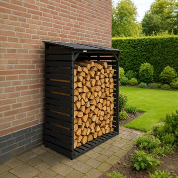 Brandhoutschuur | Brandhoutrek | Houtopslag | 118x59x158 cm, Verzenden